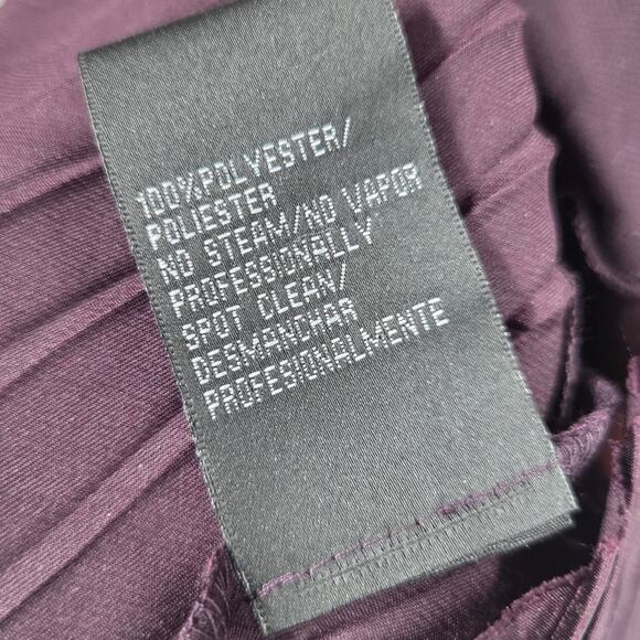 VTG S.L.Fashion M Purple Dark V Neck Witchy Gothcore Shark bite Asymmetrical Hem - Picture 9 of 10